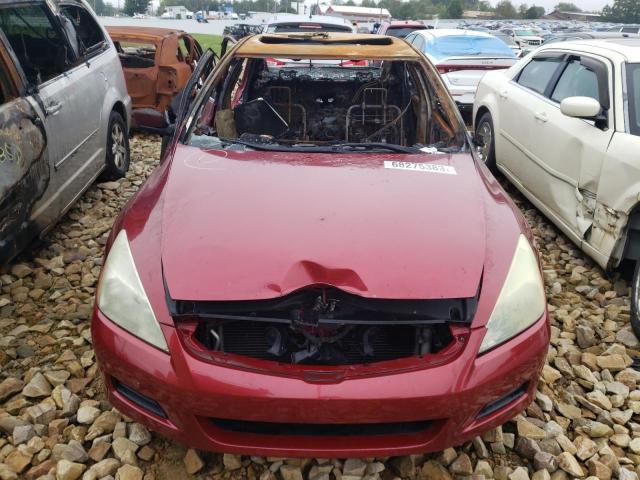 1HGCM56717A006902 - 2007 HONDA ACCORD EX RED photo 5