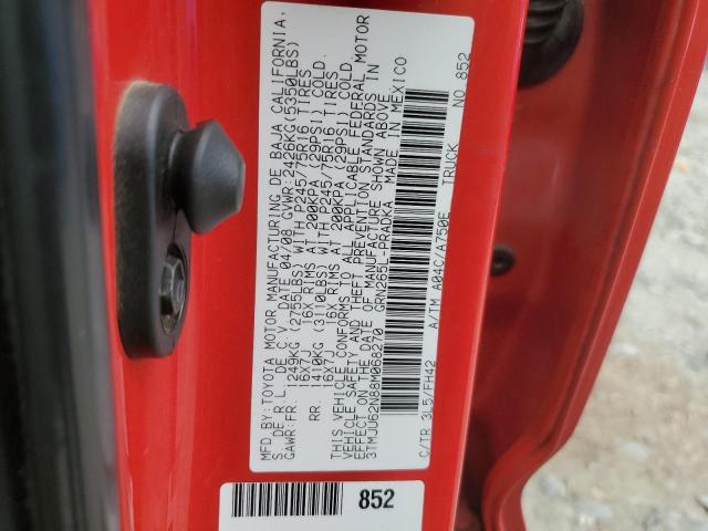 3TMJU62N88M068270 - 2008 TOYOTA TACOMA DOUBLE CAB PRERUNNER RED photo 12
