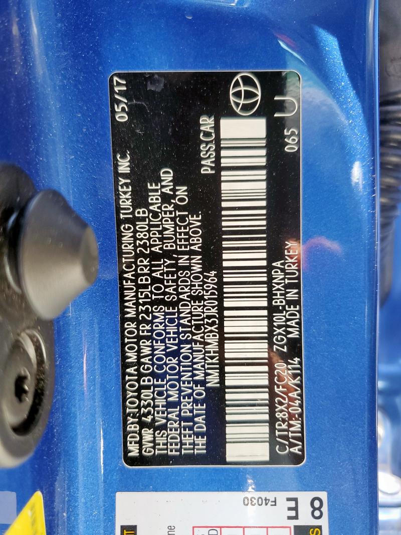 NMTKHMBX3JR015964 - 2018 TOYOTA C-HR XLE أزرق صورة 14