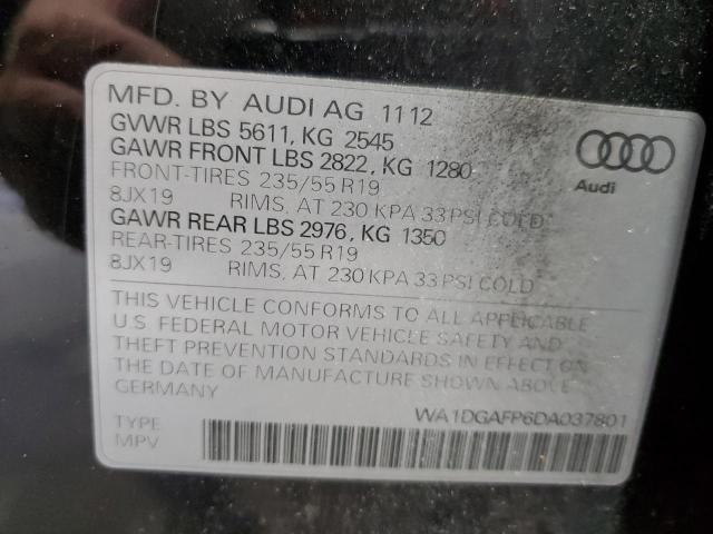 WA1DGAFP6DA037801 - 2013 AUDI Q5 PREMIUM PLUS فحمي صورة 14