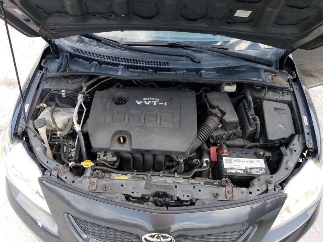 1NXBU4EE8AZ189642 - 2010 TOYOTA COROLLA BASE GRAY photo 11