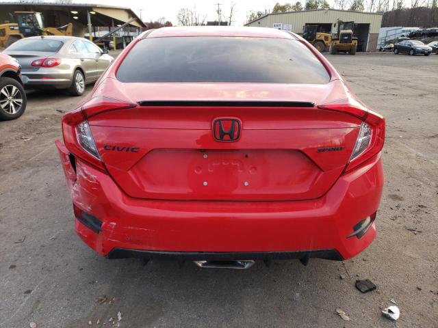 2HGFC2F81KH593104 - 2019 HONDA CIVIC SPORT 红色 照片 6