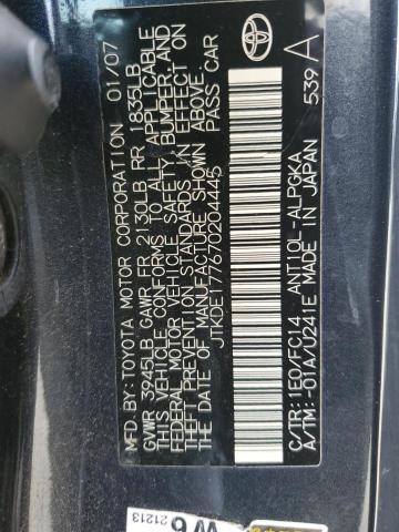 JTKDE177670204445 - 2007 TOYOTA SCION TC 黑色 照片 12