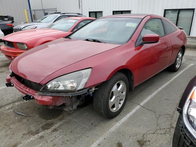 1HGCM81754A020841 - 2004 HONDA ACCORD EX RED photo 1