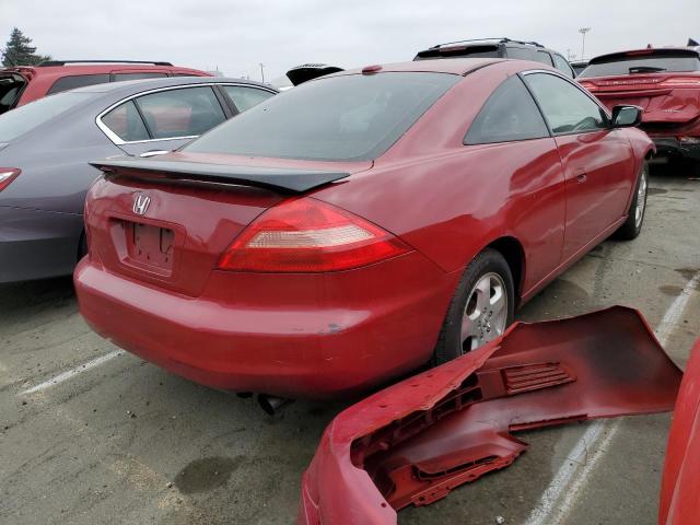 1HGCM81754A020841 - 2004 HONDA ACCORD EX RED photo 3