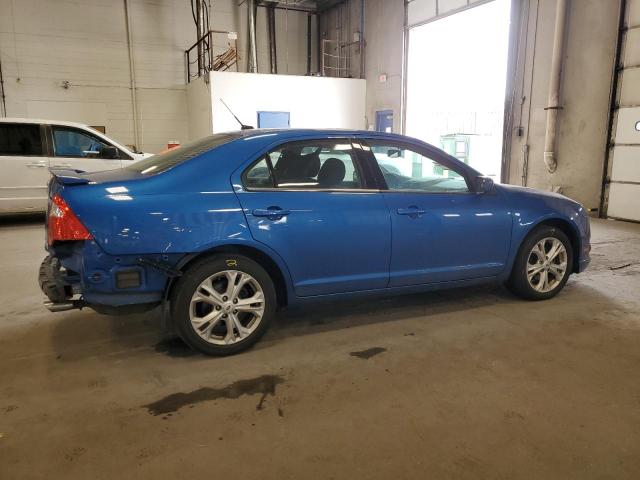 3FAHP0HG4CR430611 - 2012 FORD FUSION SE BLUE photo 3