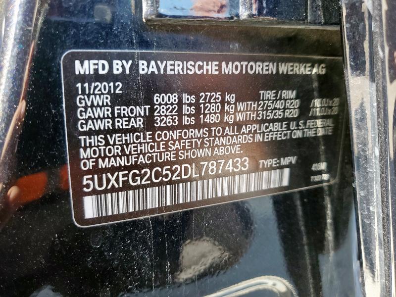 5UXFG2C52DL787433 - 2013 BMW X6 XDRIVE35I BLACK photo 14