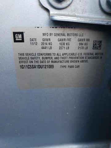 1G11C5SA1DU121089 - 2013 CHEVROLET MALIBU 1LT 蓝色 照片 12