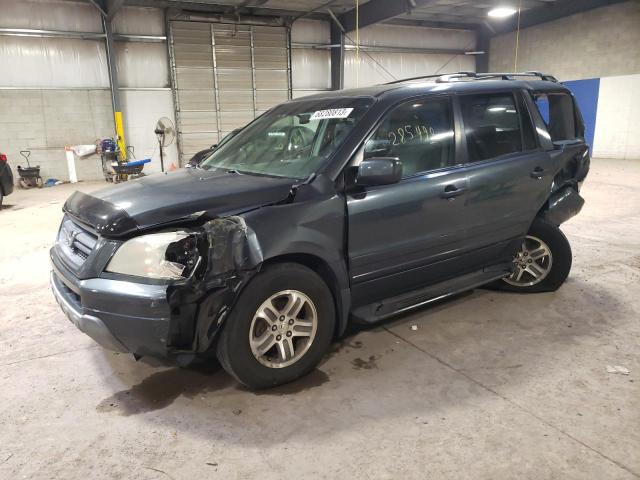 2HKYF18653H609706 - 2003 HONDA PILOT EXL GRAY photo 1