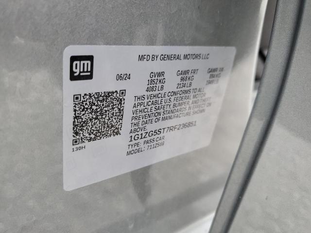 1G1ZG5ST7RF236851 - 2024 CHEVROLET MALIBU RS SILVER photo 12