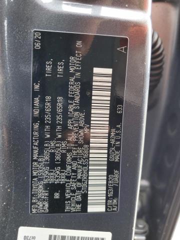 5TDGZRBH0LS516808 - 2020 TOYOTA HIGHLANDER XLE Boz foto 13