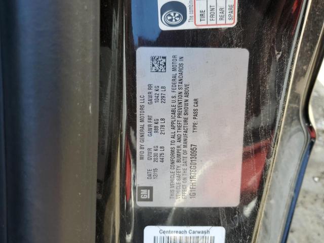 1G1FH1R76G0130957 - 2016 CHEVROLET CAMARO SS Қара фото 12