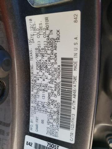 5TFJU4GN9BX006925 - 2011 TOYOTA TACOMA DOUBLE CAB PRERUNNER GRAY photo 13