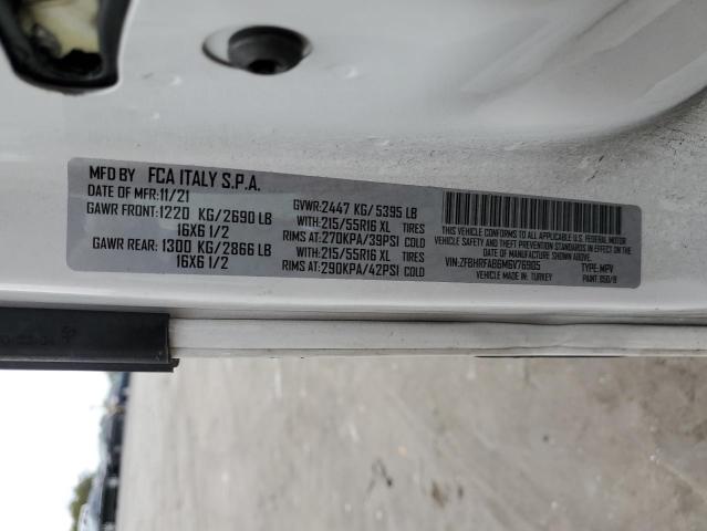 ZFBHRFAB6M6V76905 - 2021 RAM PROMASTER თეთრი ფოტო 13