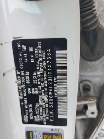 5XXGW4L23HG137364 - 2017 KIA OPTIMA SX Beyaz fotoğraf 12