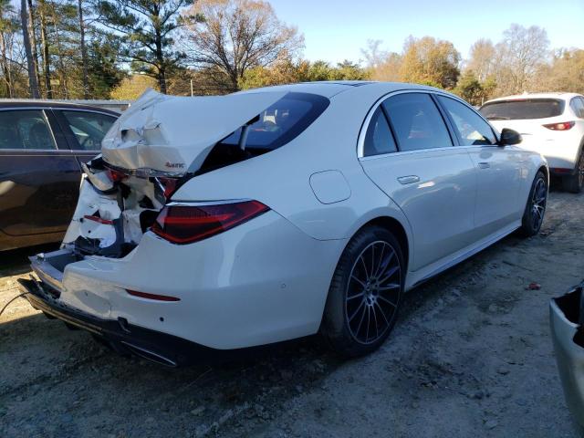 W1K6G7GB2NA109797 - 2022 MERCEDES-BENZ S 580 4MATIC WHITE photo 3