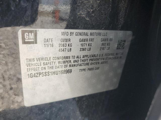 1G4ZP5SS1HU168969 - 2017 BUICK LACROSSE ESSENCE BLACK photo 12