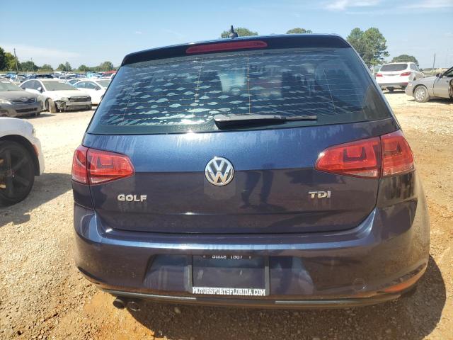 3VW2A7AU5FM022207 - 2015 VOLKSWAGEN GOLF TDI BLUE photo 6