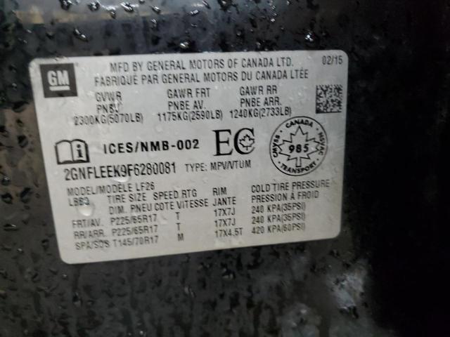 2GNFLEEK9F6280081 - 2015 CHEVROLET EQUINOX LS BLACK photo 13