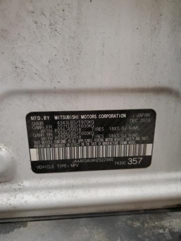 JA4AR3AU4HZ022940 - 2017 MITSUBISHI OUTLANDER ES 白色 照片 14