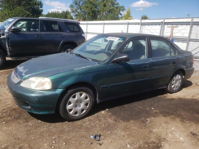 2HGEJ6614YH549974 - 2000 HONDA CIVIC BASE GREEN photo 1