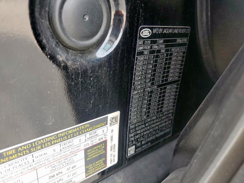 SALYA2EX0KA214204 - 2019 LAND ROVER RANGE ROVE Schwarz Foto 13