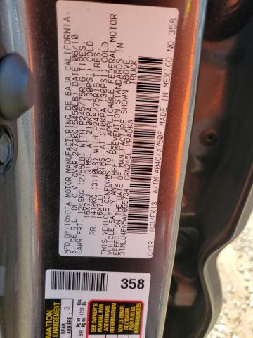 3TMLU4EN5AM055734 - 2010 TOYOTA TACOMA DOUBLE CAB GRAY photo 12