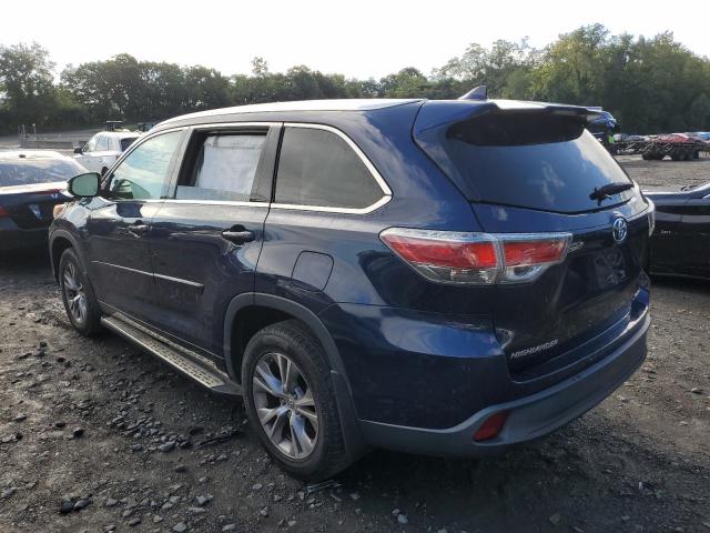 5TDJKRFH1FS191739 - 2015 TOYOTA HIGHLANDER XLE Blau Foto 2