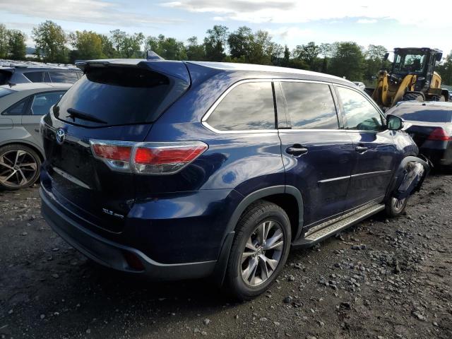 5TDJKRFH1FS191739 - 2015 TOYOTA HIGHLANDER XLE Blau Foto 3