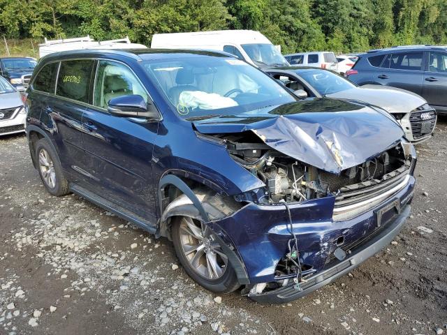 5TDJKRFH1FS191739 - 2015 TOYOTA HIGHLANDER XLE Blau Foto 4
