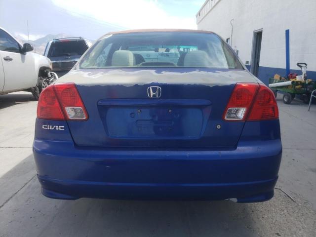 2HGES16314H642169 - 2004 HONDA CIVIC DX VP BLUE photo 6