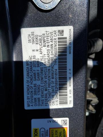 2HGFE2F58SH518514 - 2025 HONDA CIVIC SPORT GRAY photo 12