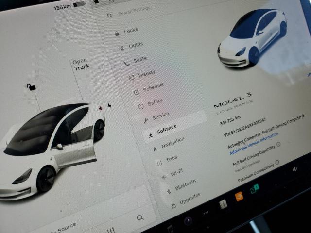 5YJ3E1EA9KF328947 - 2019 TESLA MODEL 3 WHITE photo 9