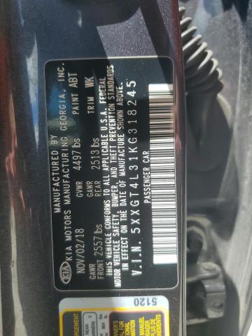 5XXGT4L31KG318245 - 2019 KIA OPTIMA LX GRAY photo 12