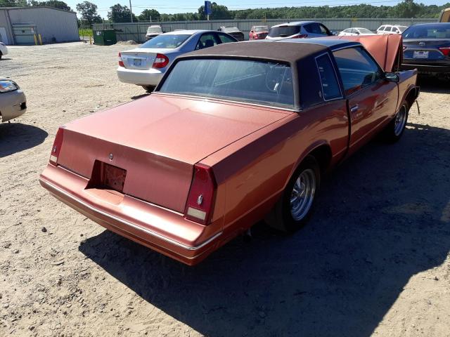 1G1GZ37H8GR207476 - 1986 CHEVROLET MONTE CARL ORANGE photo 4