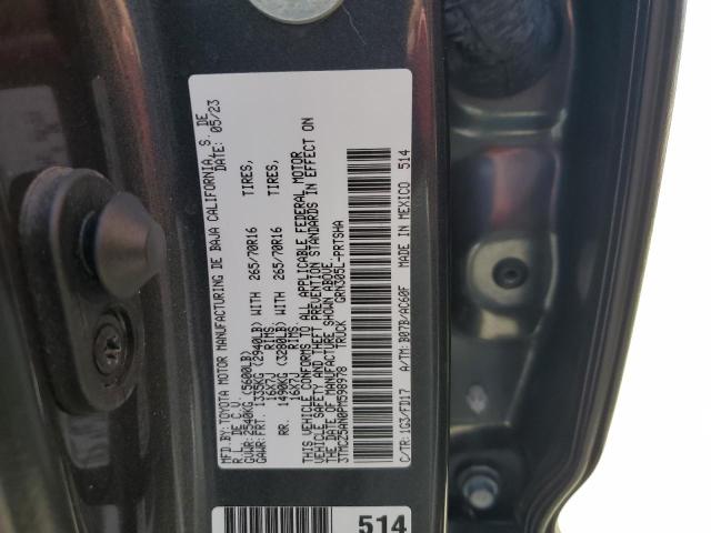 3TMCZ5AN0PM598978 - 2023 TOYOTA TACOMA DOUBLE CAB فحمي صورة 12