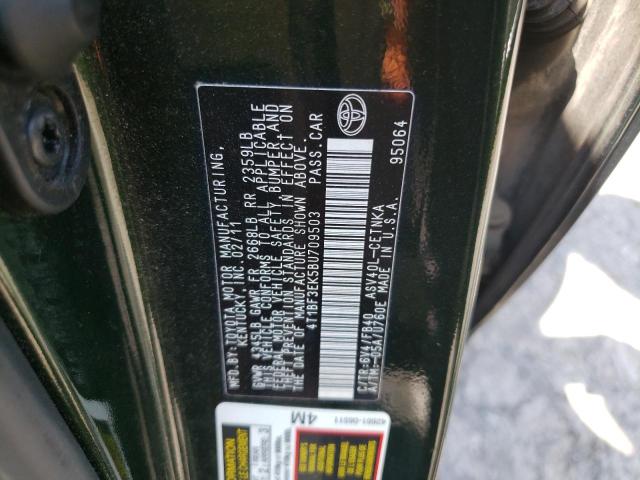 4T1BF3EK5BU709503 - 2011 TOYOTA CAMRY BASE GREEN photo 12