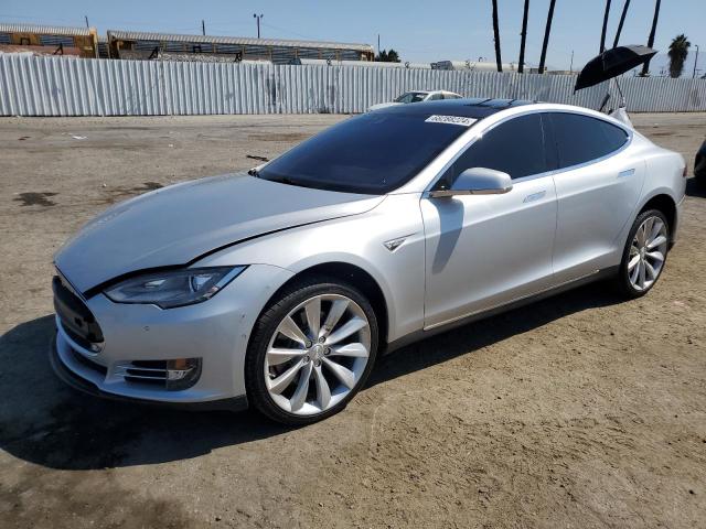 5YJSA1H19EFP62566 - 2014 TESLA MODEL S SILVER photo 1