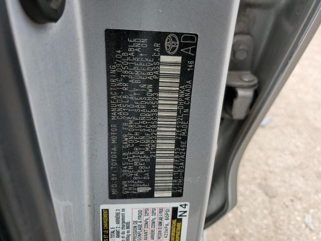 2T1KR32E85C381523 - 2005 TOYOTA COROLLA MA XR SILVER photo 12