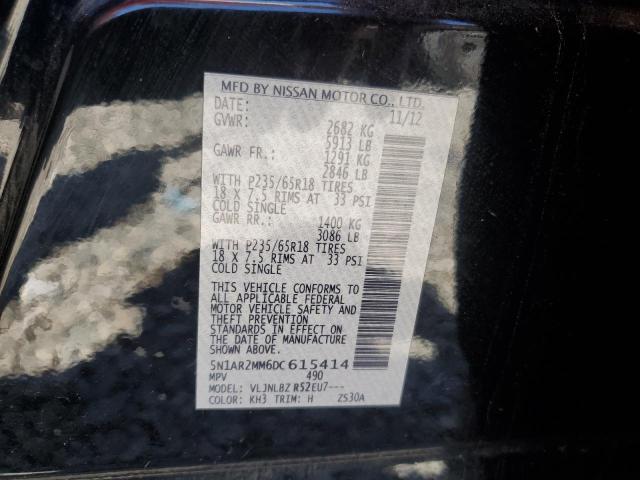 5N1AR2MM6DC615414 - 2013 NISSAN PATHFINDER S Negro foto 13