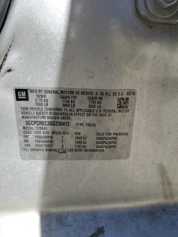 3GCPCREC3GG238413 - 2016 CHEVROLET SILVERADO C1500 LT SILVER photo 12