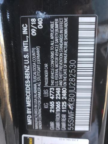 55SWF4KB0JU282530 - 2018 MERCEDES-BENZ C 300 4MATIC BLACK photo 12