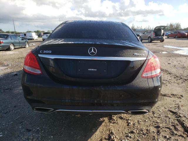 55SWF4KB0JU282530 - 2018 MERCEDES-BENZ C 300 4MATIC BLACK photo 6