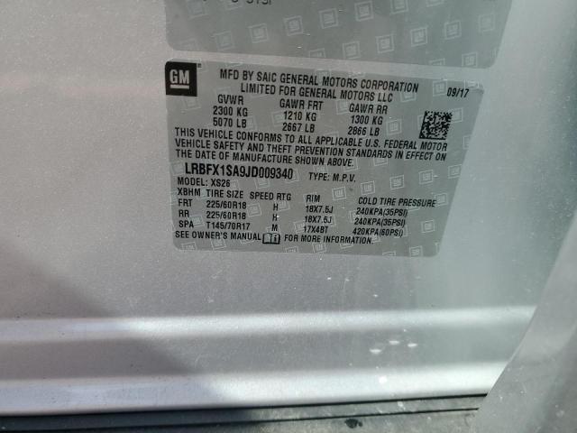 LRBFX1SA9JD009340 - 2018 BUICK ENVISION ESSENCE Արծաթագույն լուսանկար 14