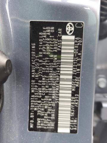 5YFEPMAE1MP248210 - 2021 TOYOTA COROLLA LE GRAY photo 12