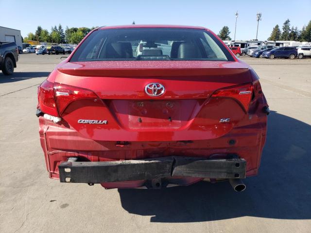 2T1BURHE5JC075348 - 2018 TOYOTA COROLLA L RED photo 6