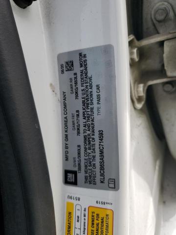 KL8CB6SA9MC714593 - 2021 CHEVROLET SPARK LS WHITE photo 13