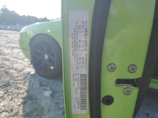 2C3CDZFJ3FH718365 - 2015 DODGE CHALLENGER R/T SCAT PACK GREEN photo 12