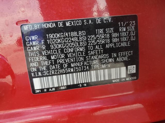 3CZRZ2H55RM750734 - 2024 HONDA HR-V SPORT 红色 照片 14