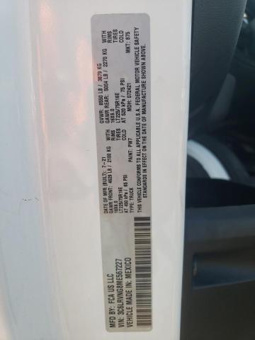 3C6LRVNG8ME567227 - 2021 RAM PROMASTER 1500 STANDARD Սպիտակ լուսանկար 13